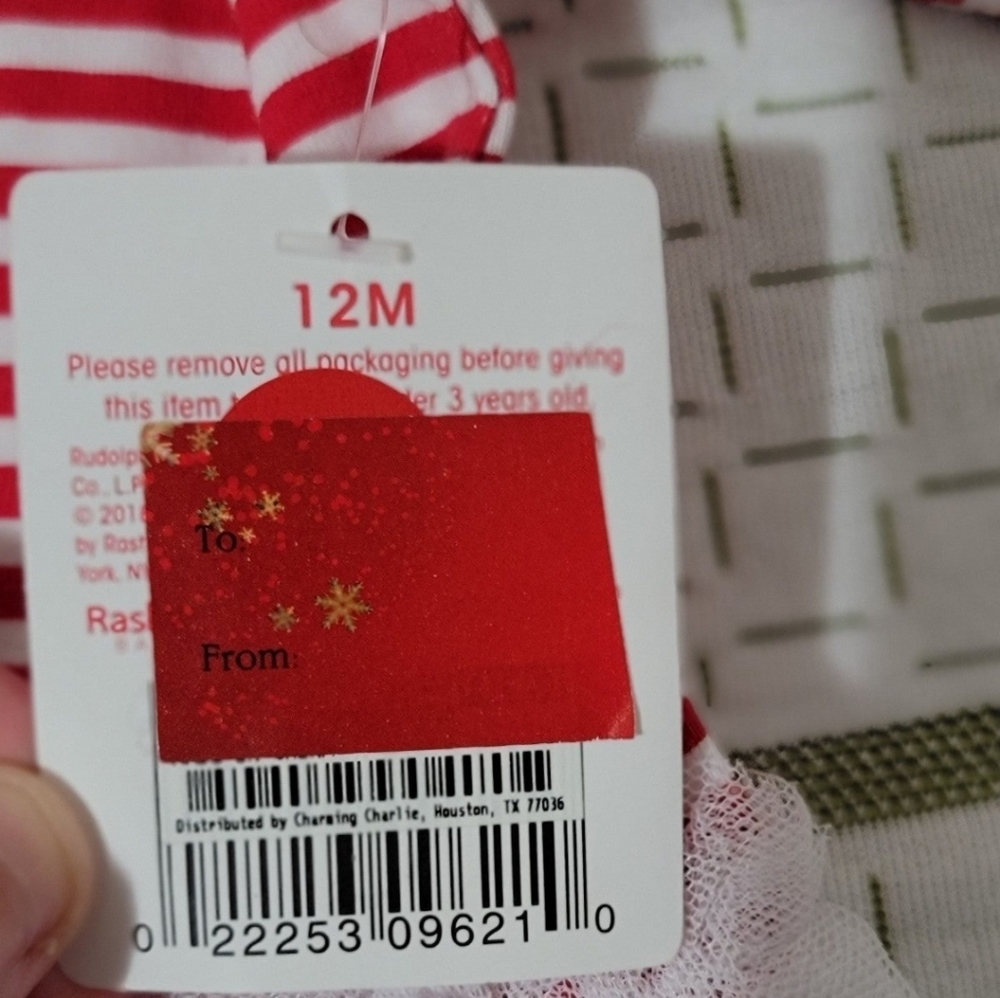 NWT Rudolph the Red Nosed Reindeer Christmas Outfit. Size 12 months! - Picture 3 of 10
